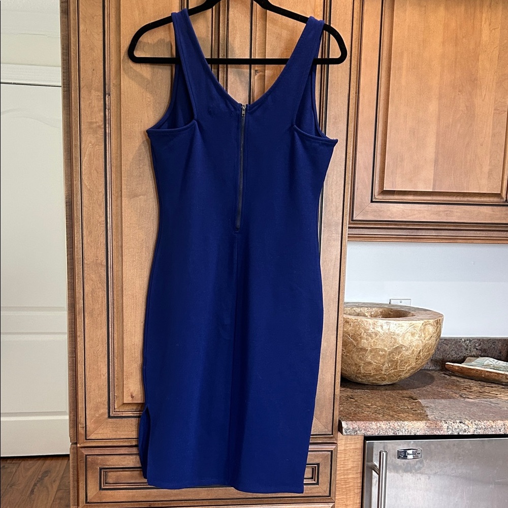 Bar III Royal Blue Sleeveless Midi Tank Dress - Picture 5 of 7